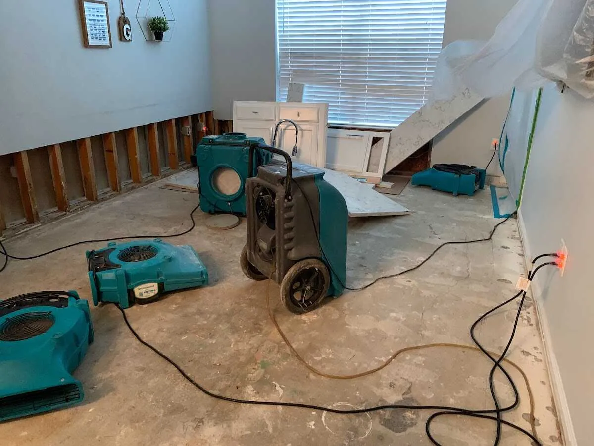 Dehumidifier in flood-cut room for Water Extraction & Removal in Pleasanton
